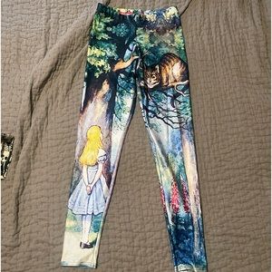 Blackmilk Alice In Wonderland Cheshire Cat Disney Leggings Pants Medium